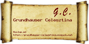 Grundhauser Celesztina névjegykártya